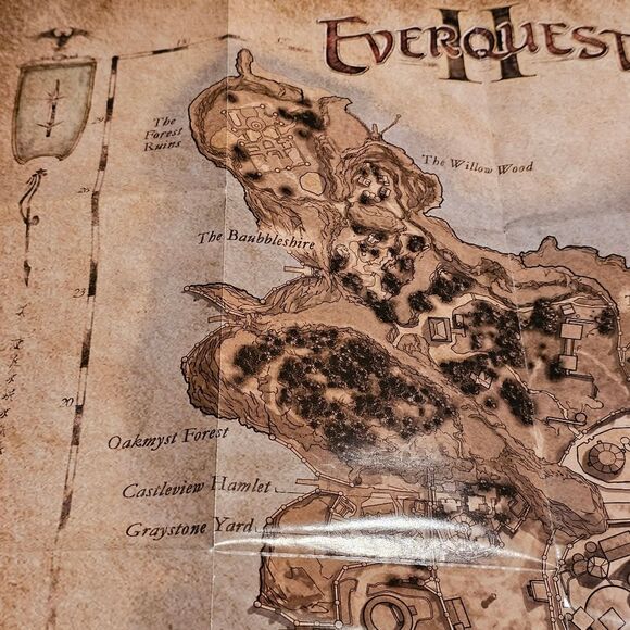 Everquest II Double-sided Map Qeynos Freeport Poster Wall Cartography Accent - Picture 10 of 11